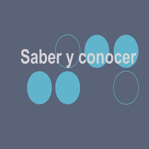 Saber y conocer