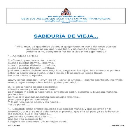 Sabiduria vieja