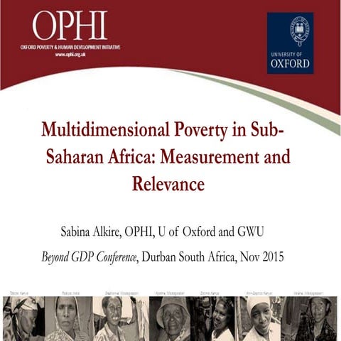 HLEG thematic workshop on Measurement of Well Being and Development in Africa...