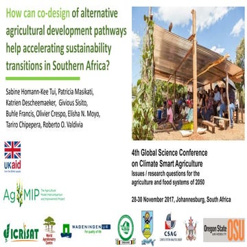 IV Global Science Conference on Climate Smart Agriculture Issues/research que...