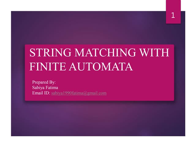  finite automata
