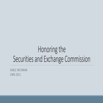 Securities and Exchange powerpoint presentation | PPTX