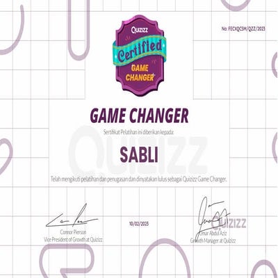 sabli, s.pd.i quiziz seru unik bermanfaat