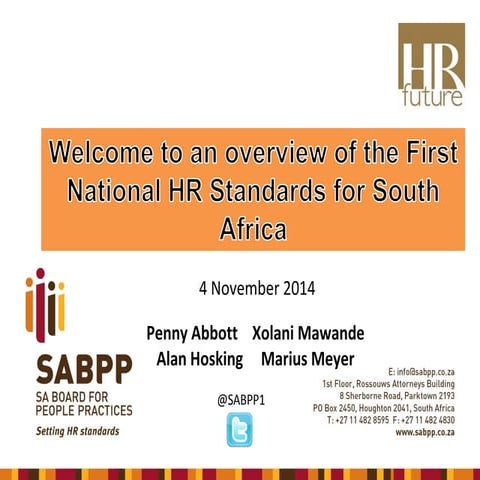 HR standards 4 NOV 2014