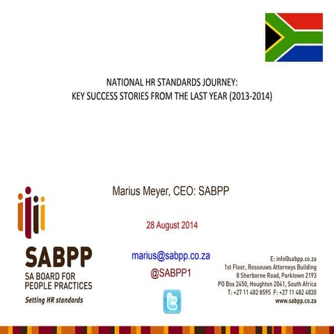 SABPP HR Standards Journey