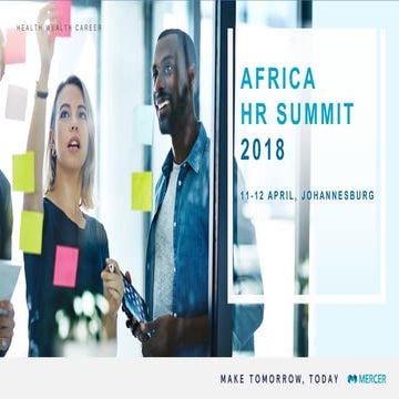 AFRICA HR SUMMIT 2018 : THE HR STANDARDS CONTRIBUTION TO ORGANISATIONS by Mar...