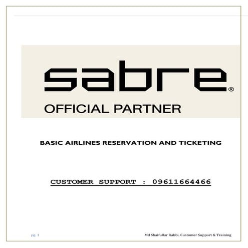 Sabre-Quick-REF.pdf Travel GDS commands notes for Sabre and worldspan | PDF