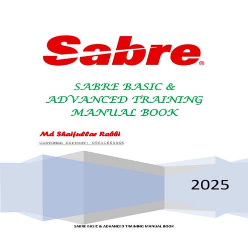 SABRE BASIC AND ADVANCED TRAINING MANUAL BOOK BY MD SHAIFULLAR RABBI