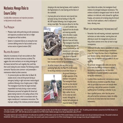 Mechanics: Manage Risks to Ensure Safety