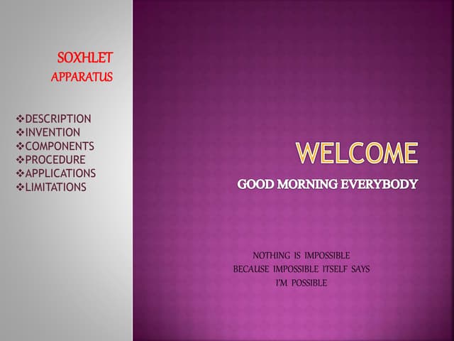 Soxhlet apparatus