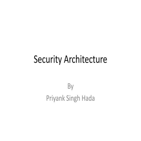 Security Architecture