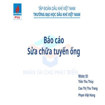 Các phương pháp sửa chữa tuyến ống trên thế giới