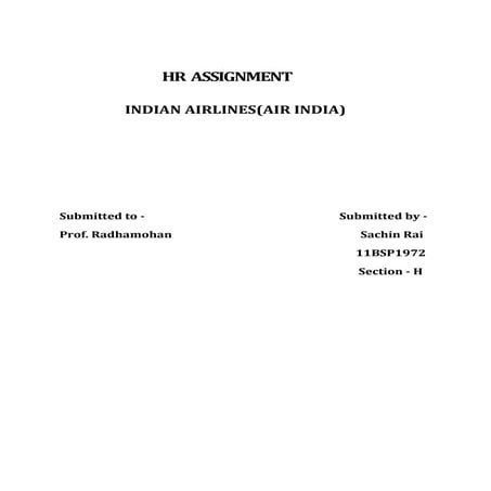 Indian Airlines - HR issues