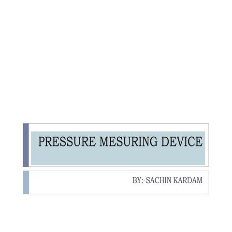 pressure measuring device