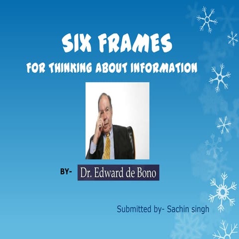 Sachin ppt on the six frames by edward de bono
