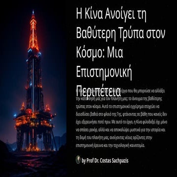 Sachpazis_Σαχπάζης. Η Κίνα Ανοίγει τη Βαθύτερη Τρύπα στον Κόσμο. Μια Επιστημο...