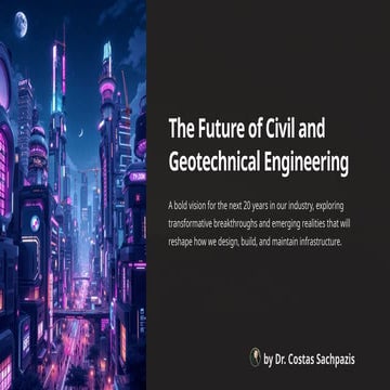 Sachpazis: The Future of Civil and Geotechnical Engineerin