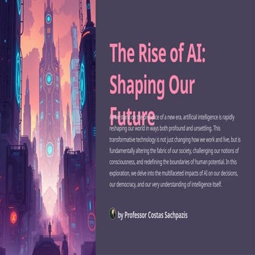 Sachpazis: The Rise of AI: Shaping Our Future!