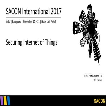 Sacon - Fresh Thinking IoT (Arnab Chattopadhayay)