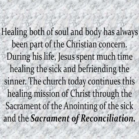 Sacrament of Reconciliation