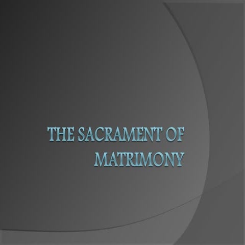Sacraments of _vocation