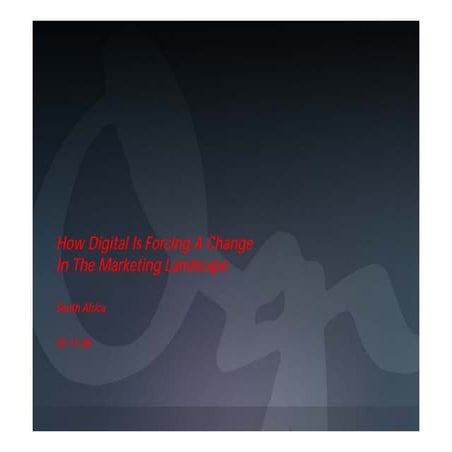 South African Digital Marketing 2008 Updated