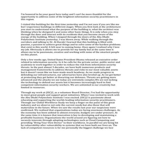 Secure Abu Dhabi talk