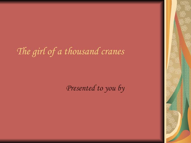 The story of sadako sasaki