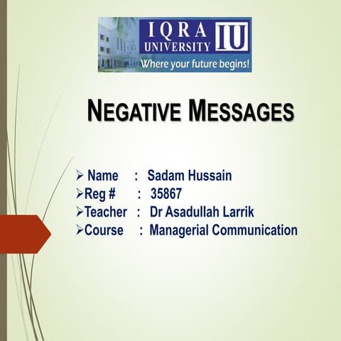 PPT Negative message 