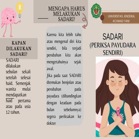 PPT SADARI. sadari sejal dini untuk pencegahan | PDF