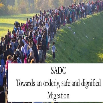 Migration Trends in the SADC  Region and Tanzania.
