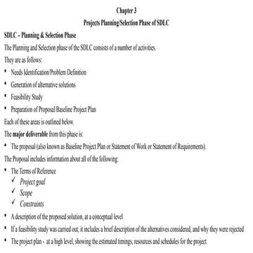 System Analysis and design : Handout for !st year students