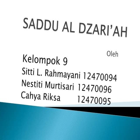 Saddu al dzari'ah