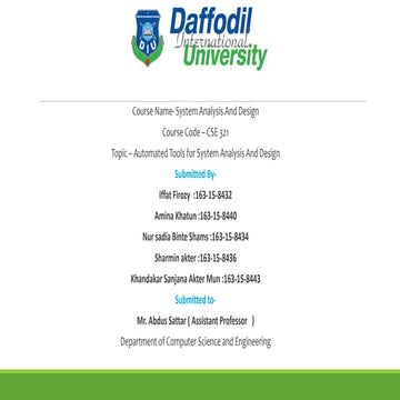 Tools for system analysis