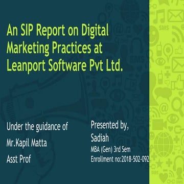 Digital Marketing Internship Presentation