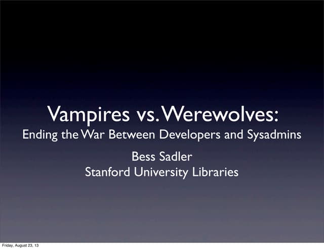 Vampires vs Werewolves: Ending the ...