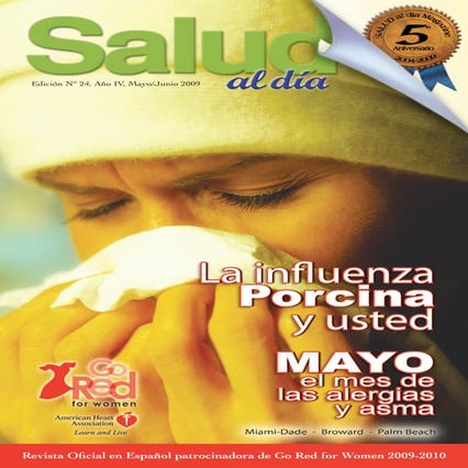 SALUD al dia magazine, Edicion #24 Año IV, Mayo Junio 2009