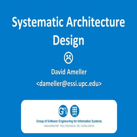 Systematic Architecture Design