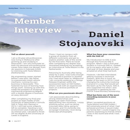 SAE-A July 2017 VTE Pages 36-37 Member Interview 