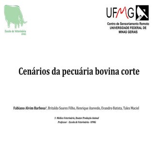 Cenários da pecuária bovina de corte 