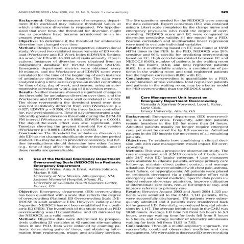 Emergency Department overcrowding and increased length of stay ...