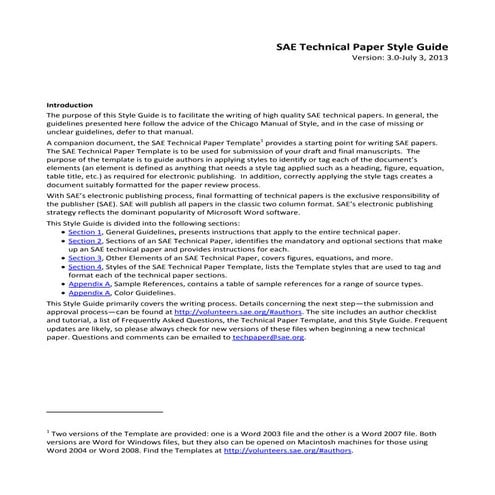 SAE Paper Style Guide