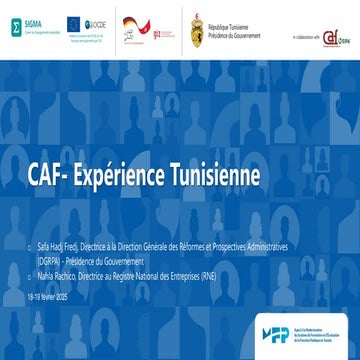 Safa and Nahla - CAF-Expérience Tunisienne - User-centric public administrati...