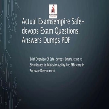 SAFe DevOps Practitioner (SDP) Exam | Start Your Preparation | PDF