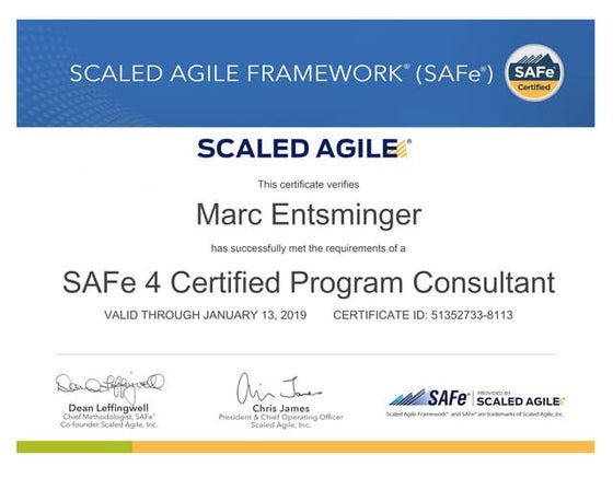 Certified SAFe 6 Release Train Engineer. | PPT