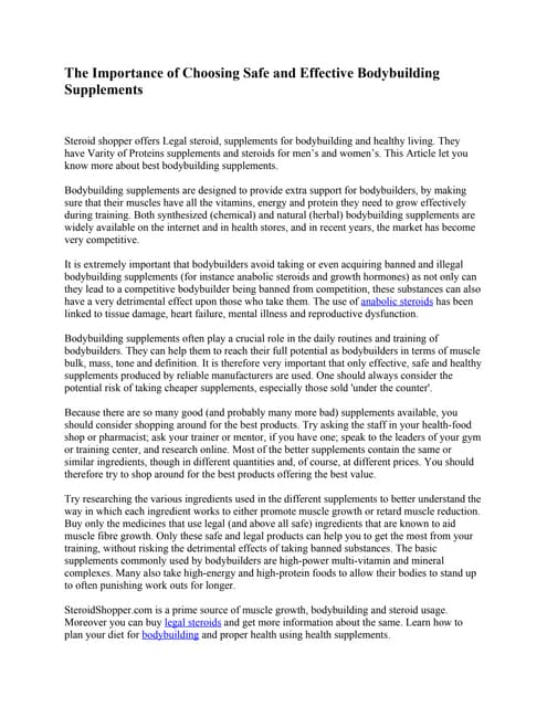 The Importance of Choosing Safe and...