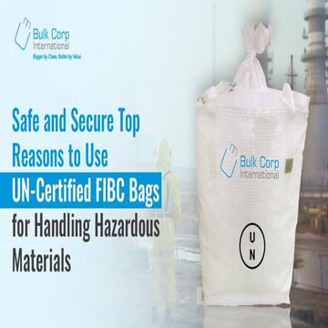 FIBC Bags for Chemical Packaging Ensuring Safety and Compliance in ...