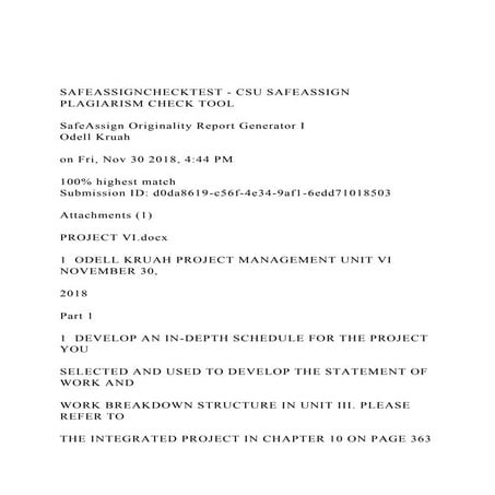 SAFEASSIGNCHECKTEST - CSU SAFEASSIGN PLAGIARISM CHECK TOOL.docx