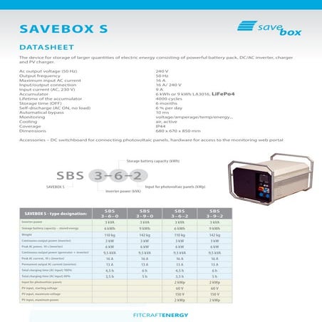 The Savebox S Scalable Lithium Ion Storage Product