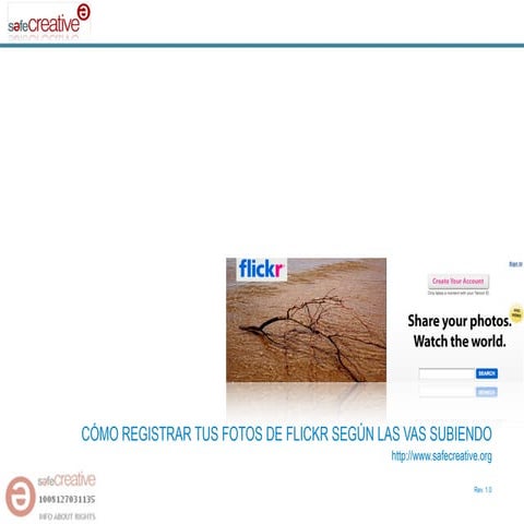 Cómo registrar las fotos que subes a Flickr automáticamente en Safe Creative 